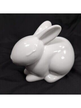Target Vintage White Ceramic Rabbit Light Woodland Bunny Accent Lamp Tested